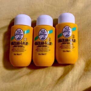Sol De Janeiro Brazilian 4 Play Moisturizing Shower Cream-Gel Travel NEW x3 9oz